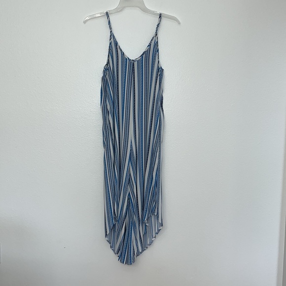 Pacific Beach Stripe Asymmetrical Cover up Jumpsuit XL - Picture 8 of 14